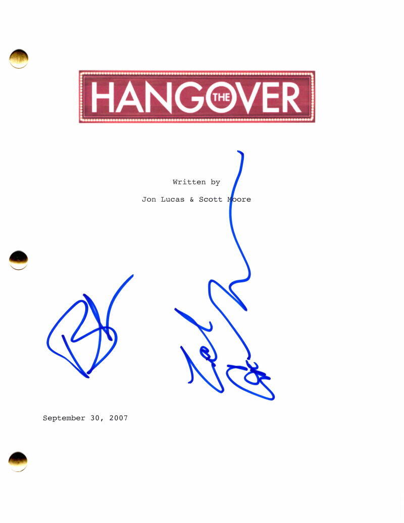 Bradley Cooper & Zach Galifianakis Signed Autograph The Hangover Movie Script
