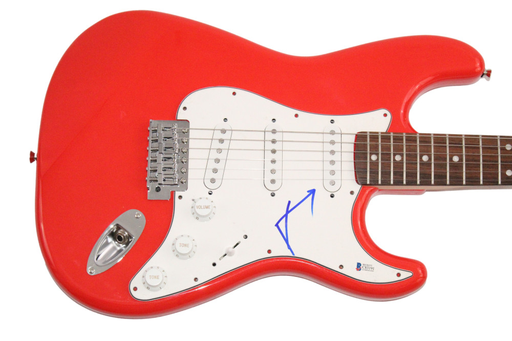 Jared Leto Thirty Seconds to Mars Signed Autograph R Fender Electric Guitar BAS
