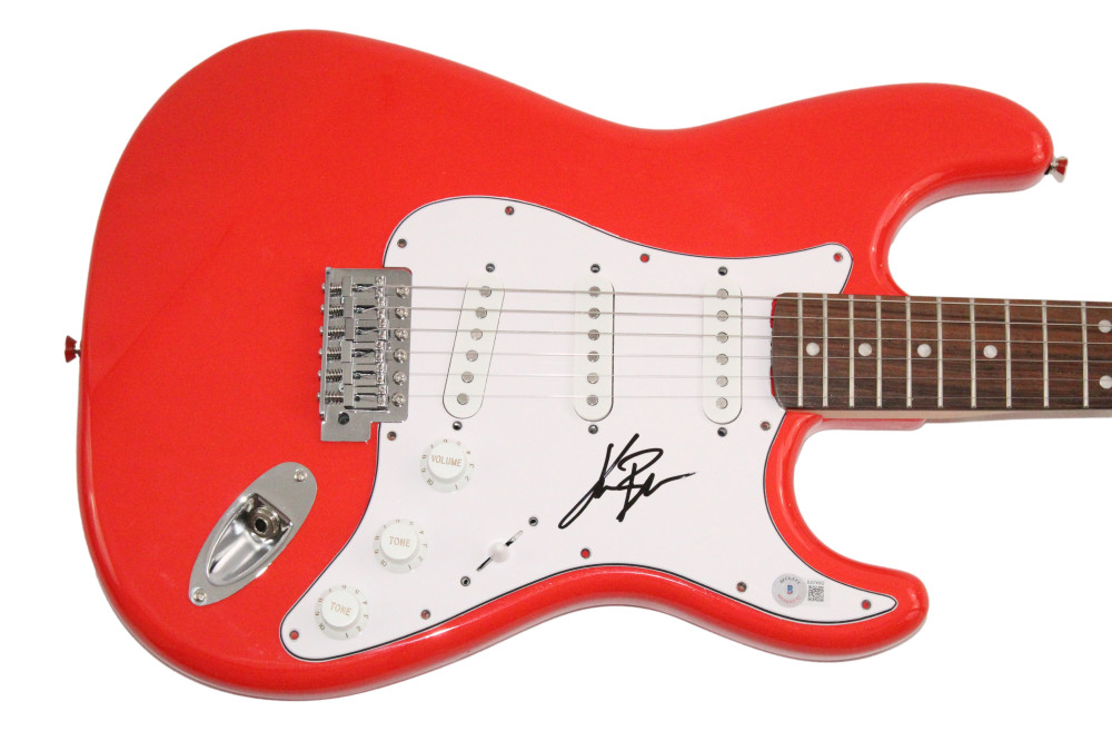Kane Brown Signed Autograph Red Fender Electric Guitar Country Music w/ Beckett
