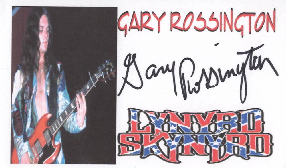 Gary Rossington Signed Autograph 3x5 Custom Photo Index Card Lynyrd Skynyrd JSA
