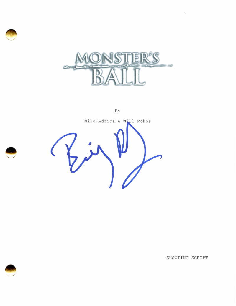 Billy Bob Thornton Signed Autograph Monster's Ball Full Movie Script Halle Berry
