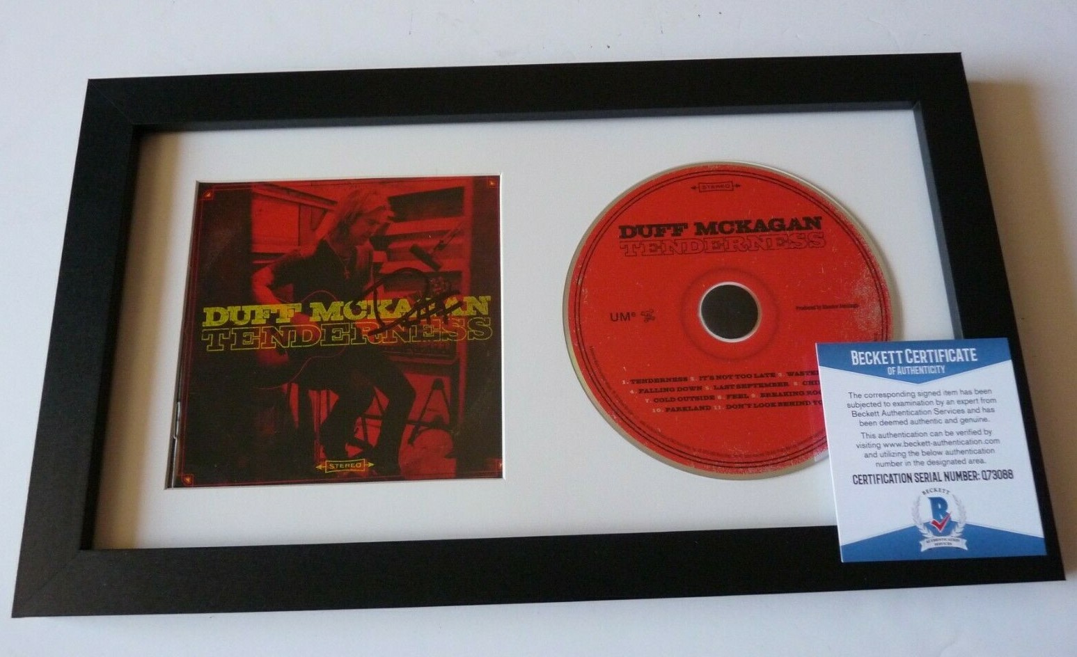 Guns & Roses Duff McKagan Signed Autographed Framed CD Display Beckett Certified
