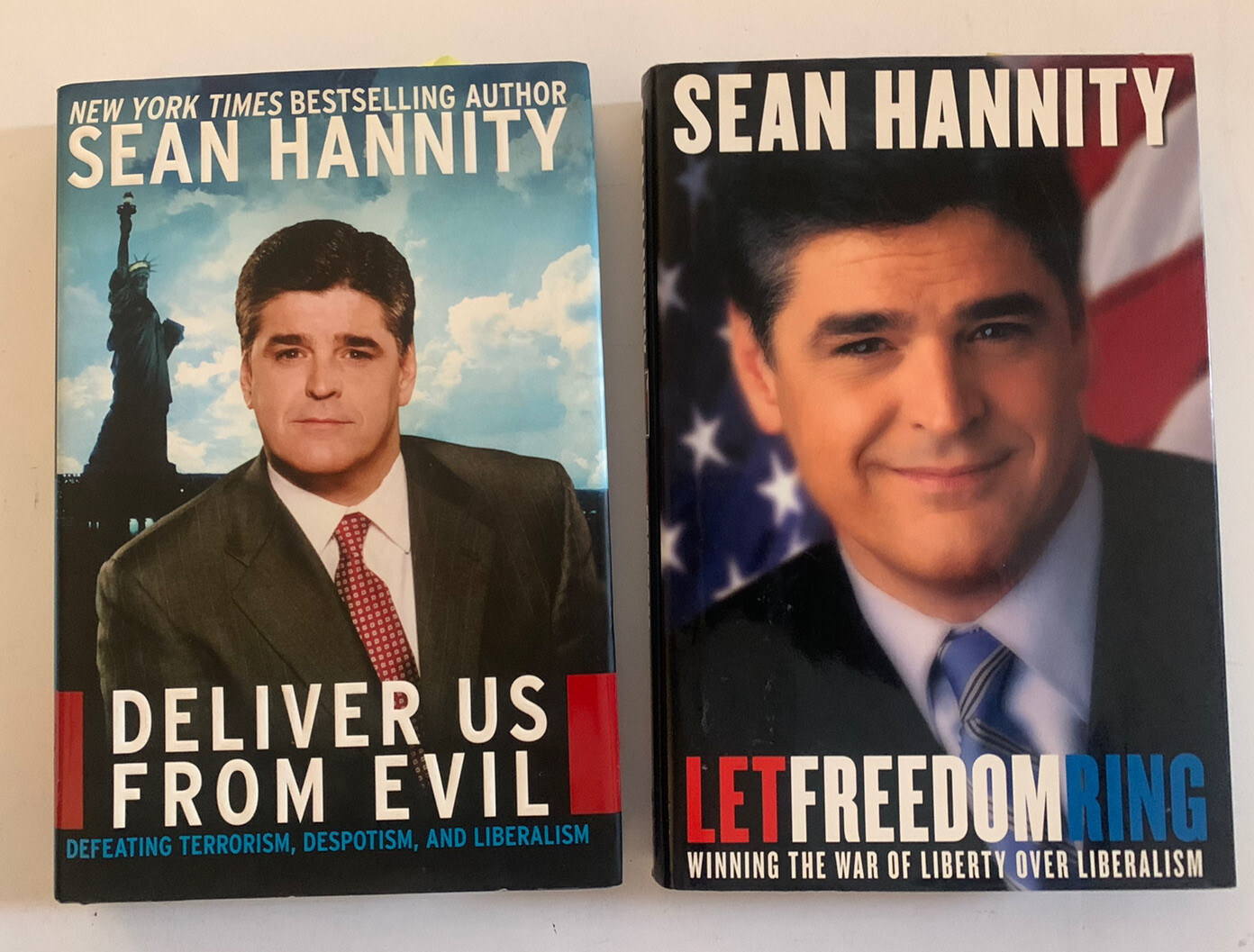 SEAN HANNITY SIGNED BOOKS LET FREEDOM RING & DELIVER US FROM EVIL GUARANTEED COLLECTIBLE MEMORABILIA