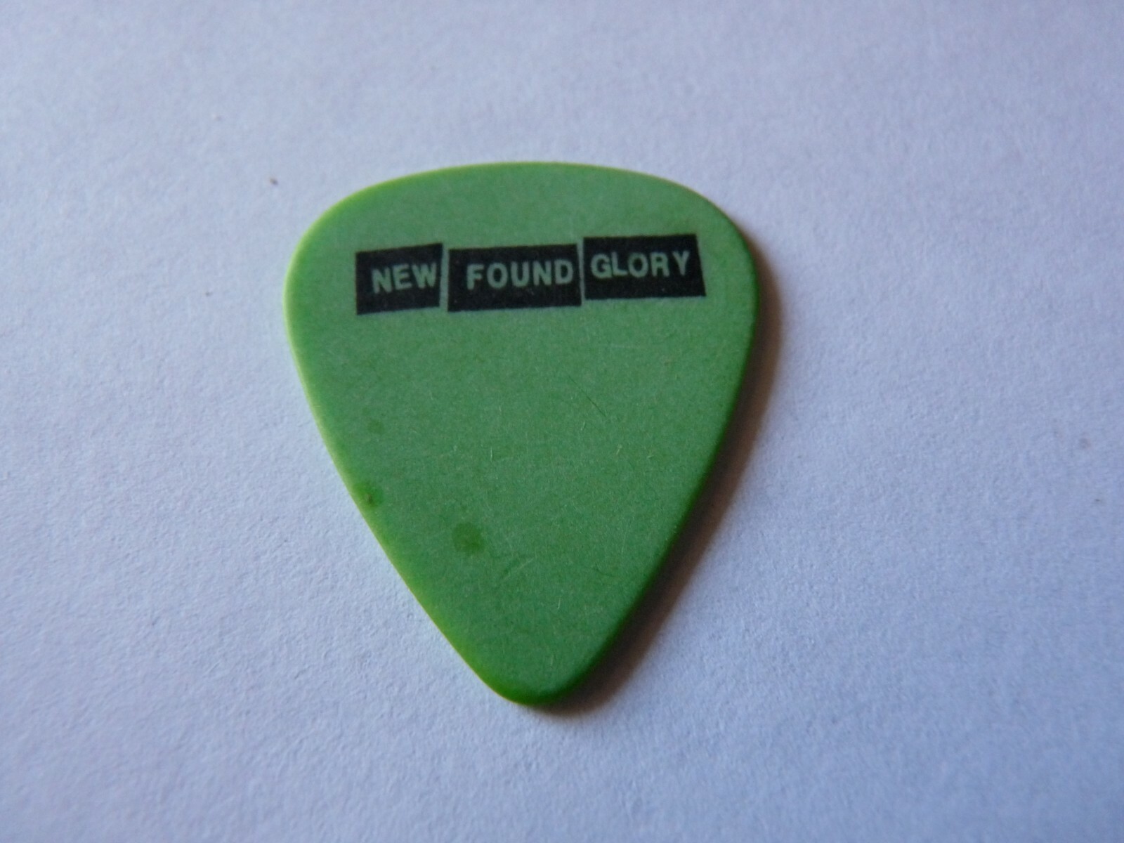 New Found Glory Black on Green Vintage 2003 Concert Tour Issued Guitar Pick
