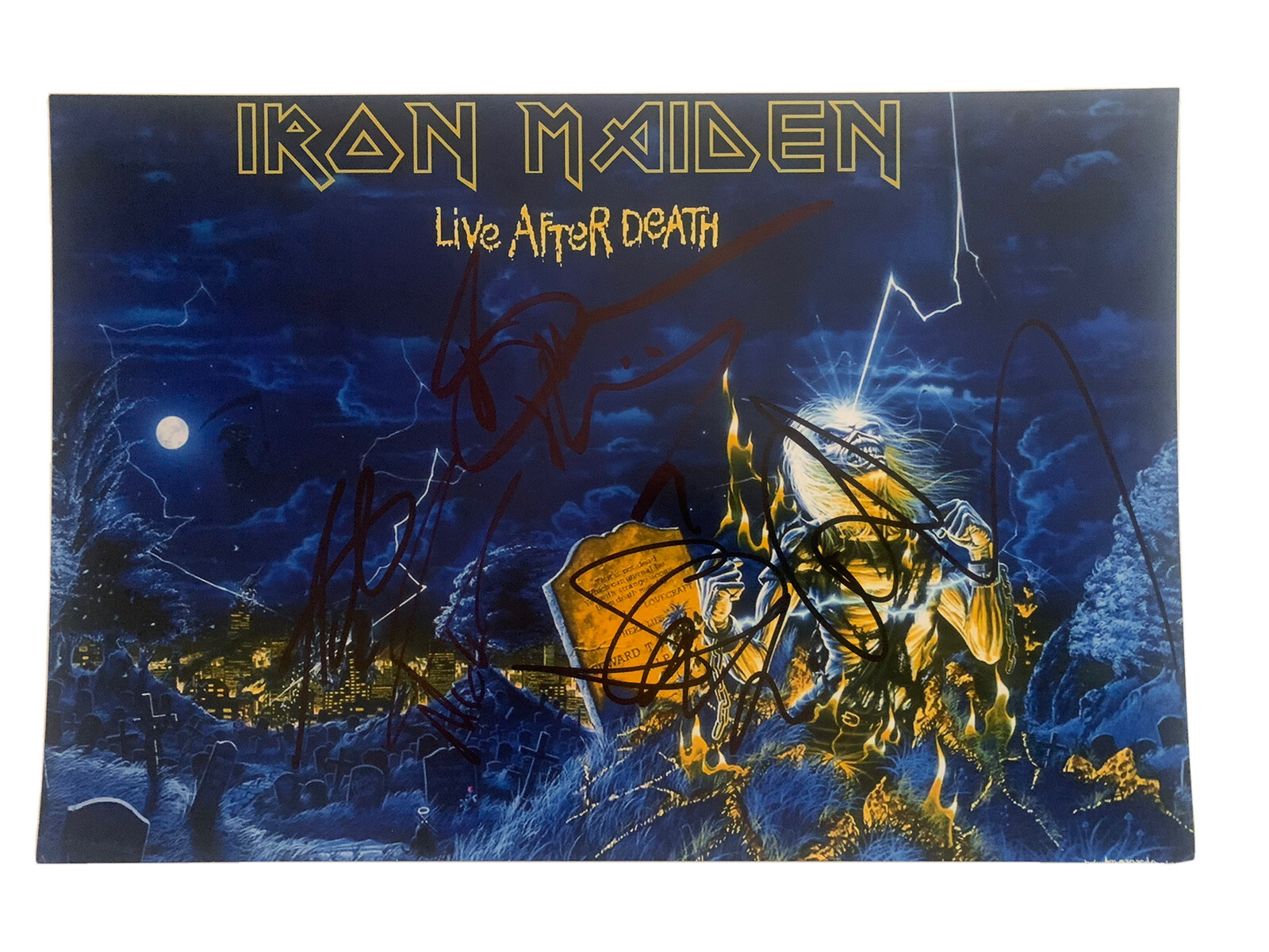 Iron Maiden Band Signed Autographed 8x12 Photo Bruce +4 Beckett Certified F2
