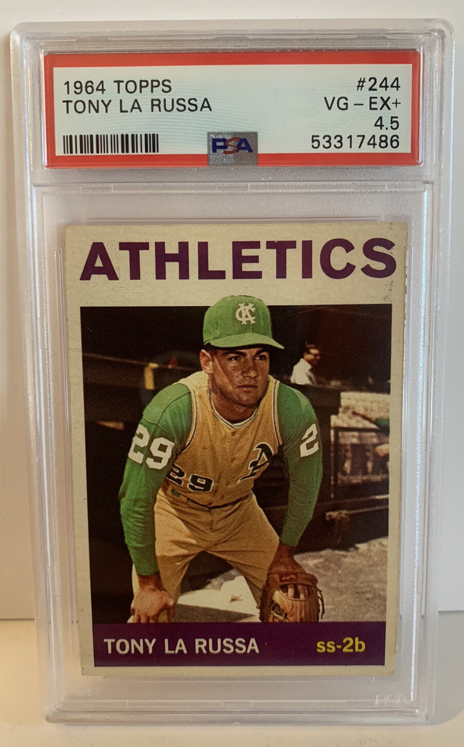 Tony La Russa 1964 Topps Baseball Rookie #244 PSA Graded Very Good-Excellent 