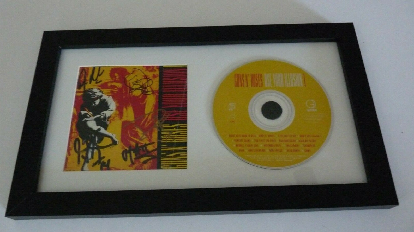 Guns & Roses Duff Matt Gilby Steven Dizzy Signed Framed CD Display BAS Certified
