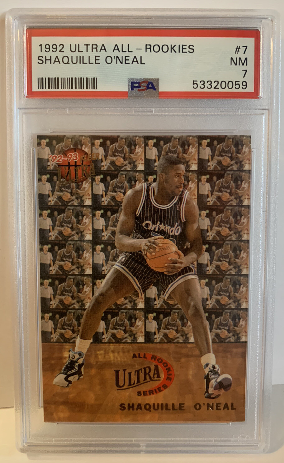 Shaquille O'Neal 1992 Fleer Ultra All-Rookies Card RC 7 PSA 7 Magic HOF
