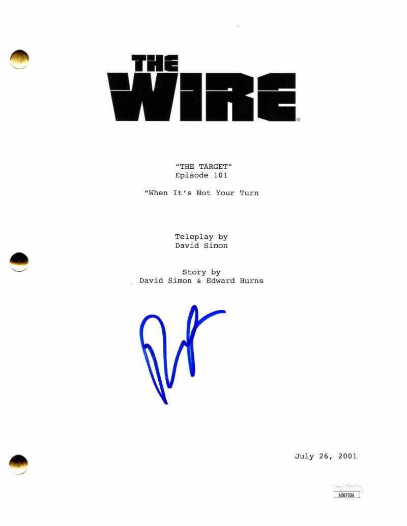 Idris Elba Signed Autograph The Wire Full Pilot Script Stringer Bell w/ JSA COA
