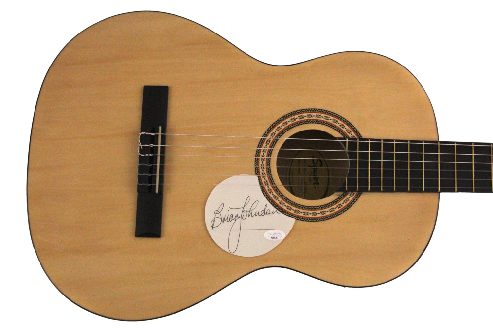 Brian Johnson ACDC Signed Autograph Full Size Fender Acoustic Guitar w/ JSA COA

