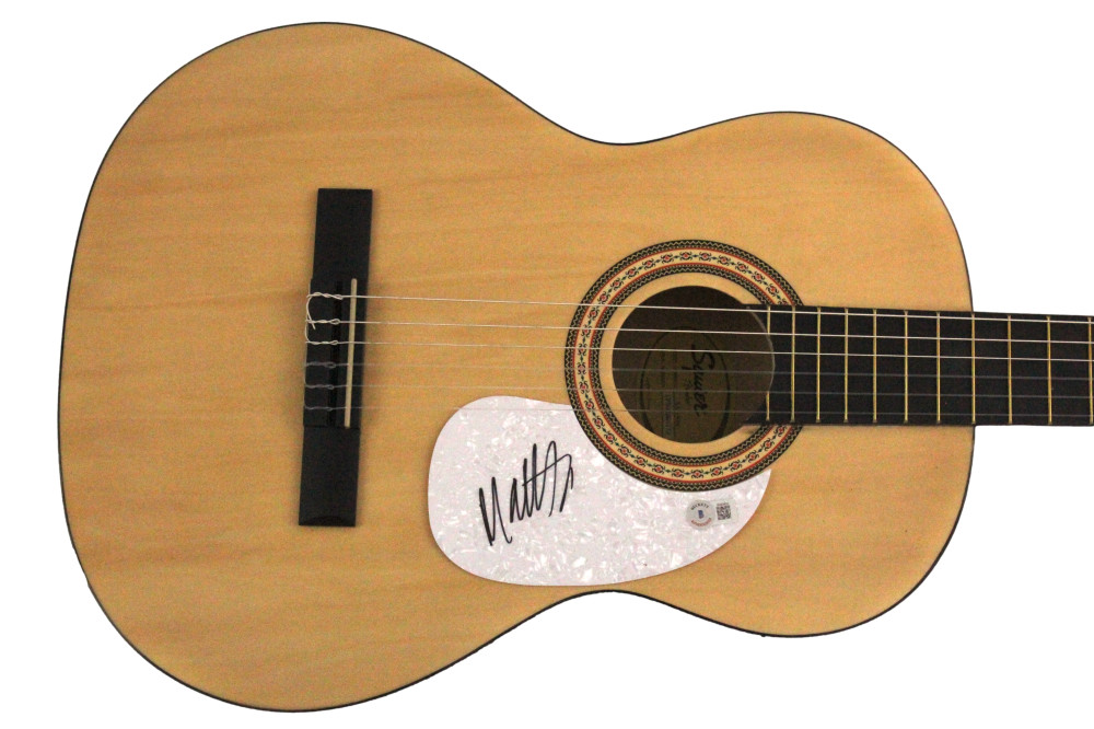 Matty Healy the 1975 Signed Autograph Fender Acoustic Guitar w/ Beckett COA

