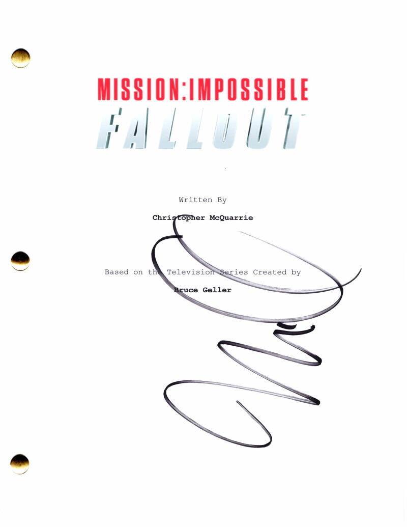 Christopher McQuarrie Signed Autograph Mission Impossible Fallout Movie Script
