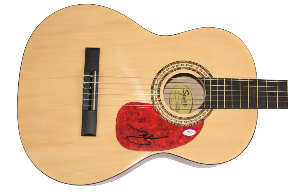Parker McCollum Signed Autograph Fender Acoustic Guitar - Gold Chain Cowboy PSA
