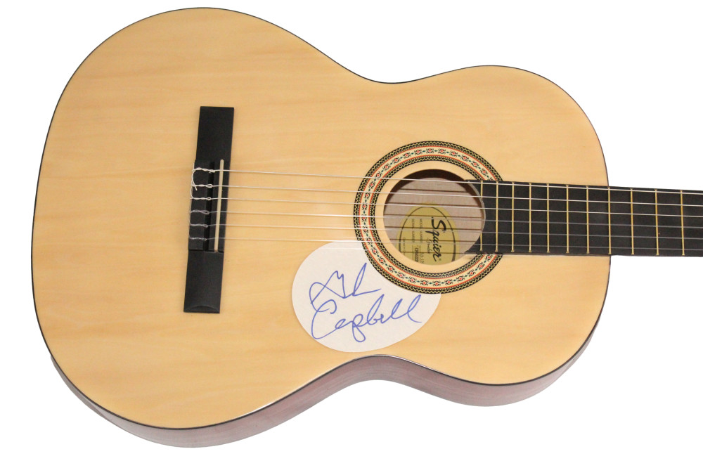 Glen Campbell Signed Autograph Fender Acoustic Guitar Rhinestone Cowboy JSA COA
