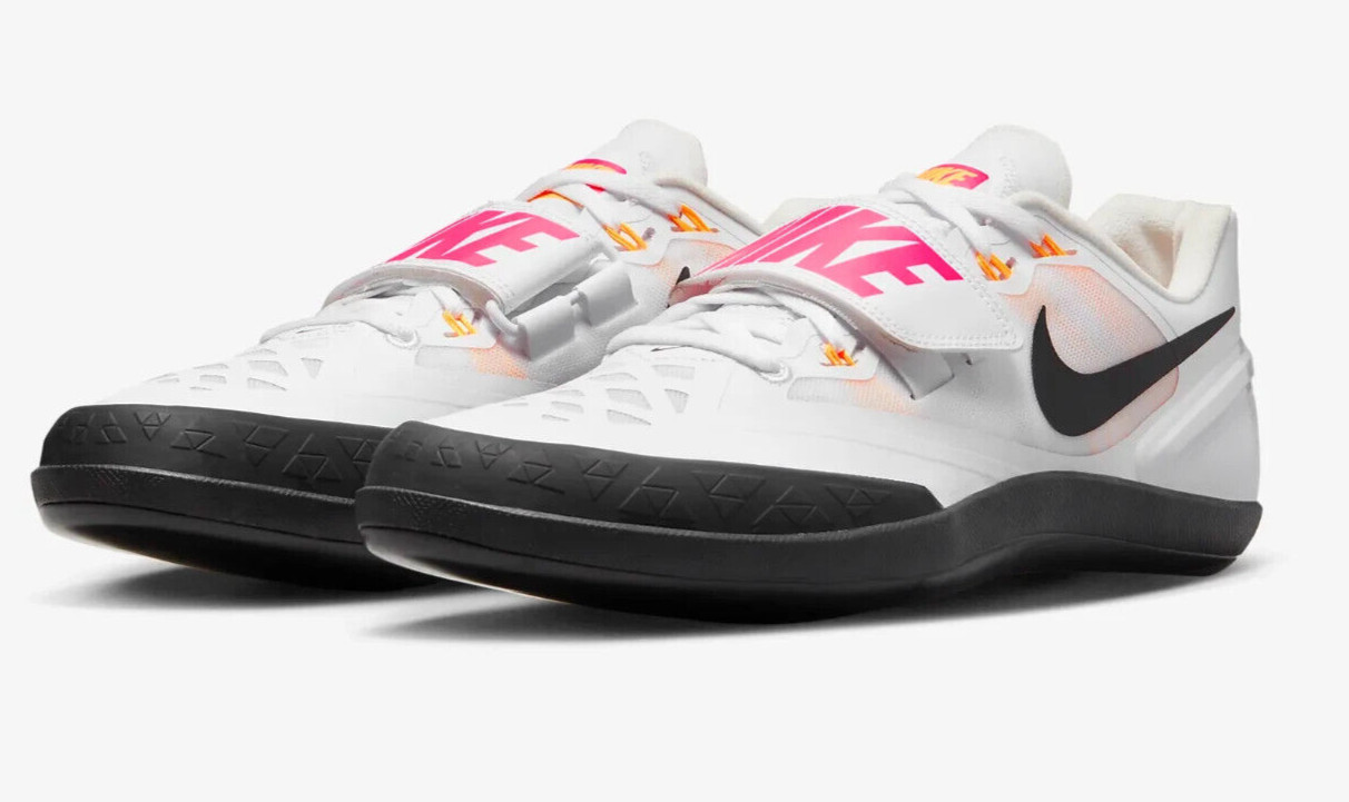 Nike Zoom Rival SD 2 White Black Throwing Shoes 685134-102 Men's US Size 14
