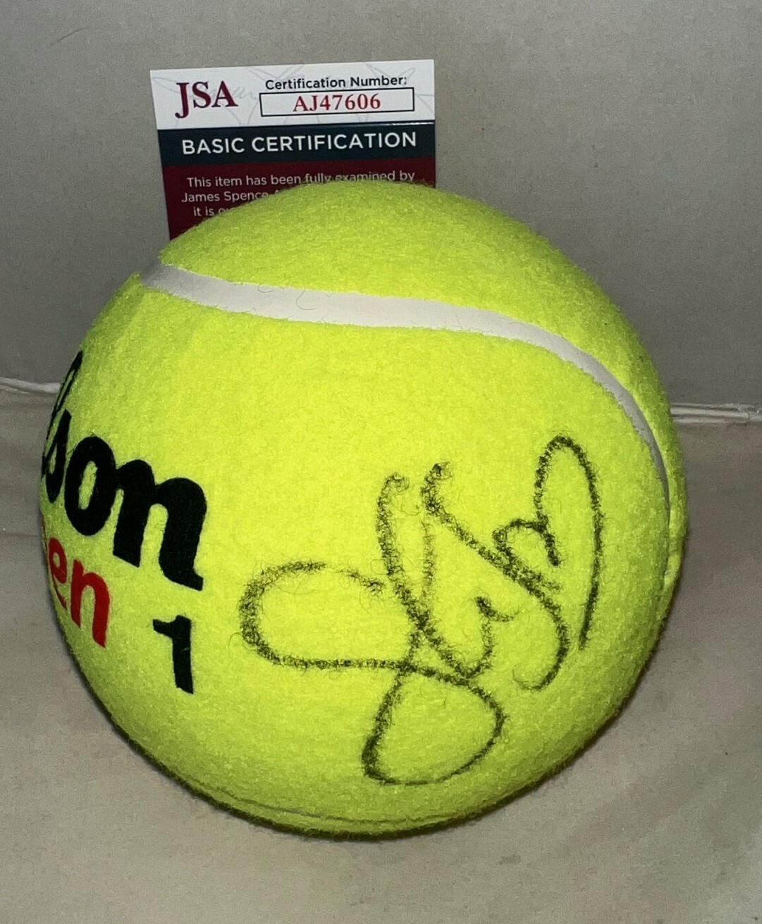 Sloane Stephens signed Wilson US Open Jumbo Tennis Ball autographed JSA
