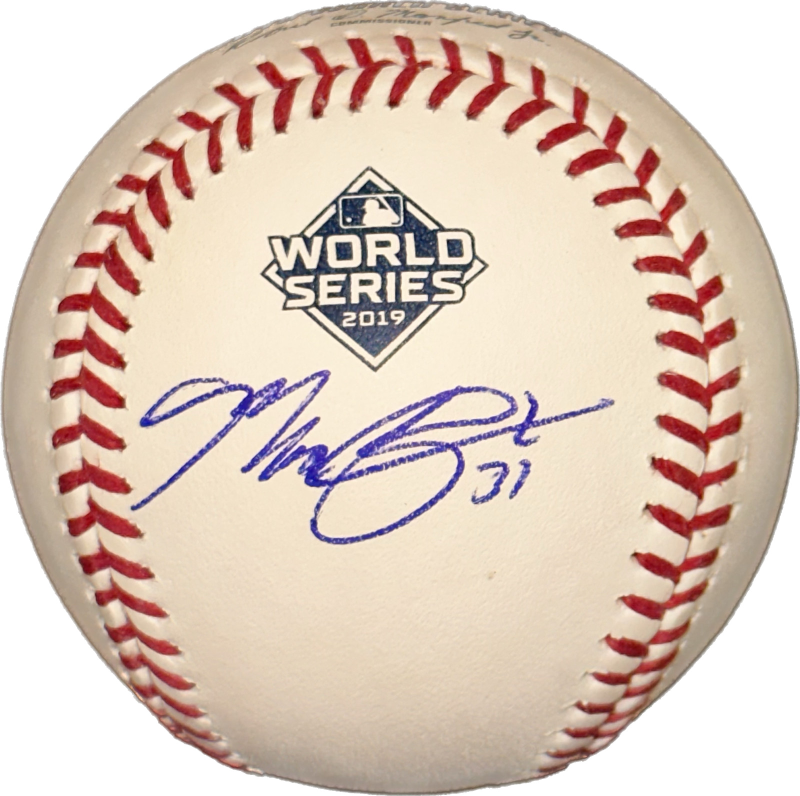 MAX SCHERZER Signed Official 2019 WORLD SERIES Baseball w/ Beckett (BAS)
