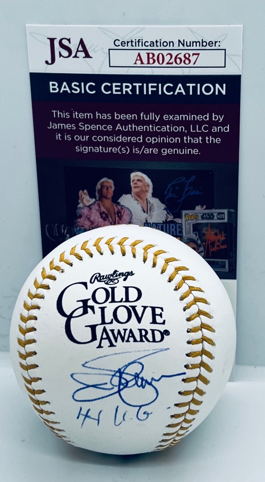 Jim Palmer Baltimore Orioles signed Gold Glove Baseball Ball W/ Inscription JSA
