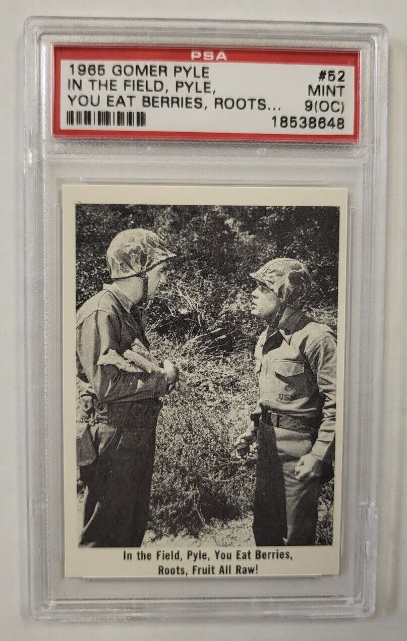 1965 GOMER PYLE #52 TRADING CARD PSA 9 RARE COLLECTIBLE MEMORABILIA