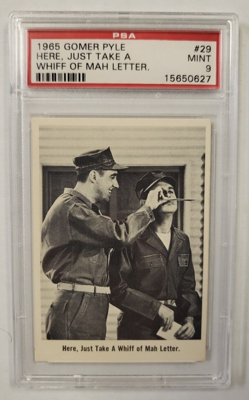 1965 GOMER PYLE #29 TRADING CARD PSA 9 RARE COLLECTIBLE MEMORABILIA