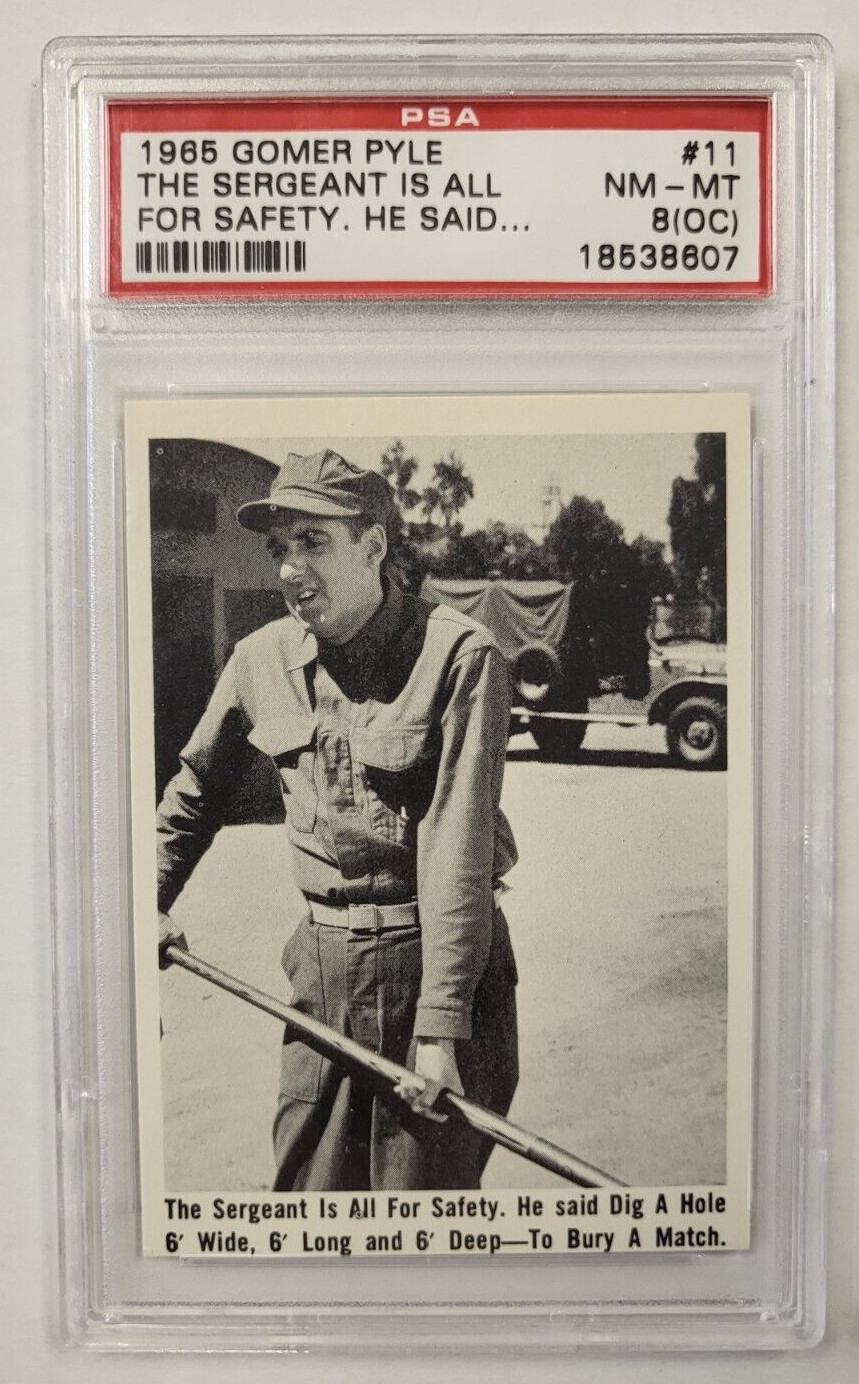 1965 GOMER PYLE #11 TRADING CARD PSA 9 RARE
