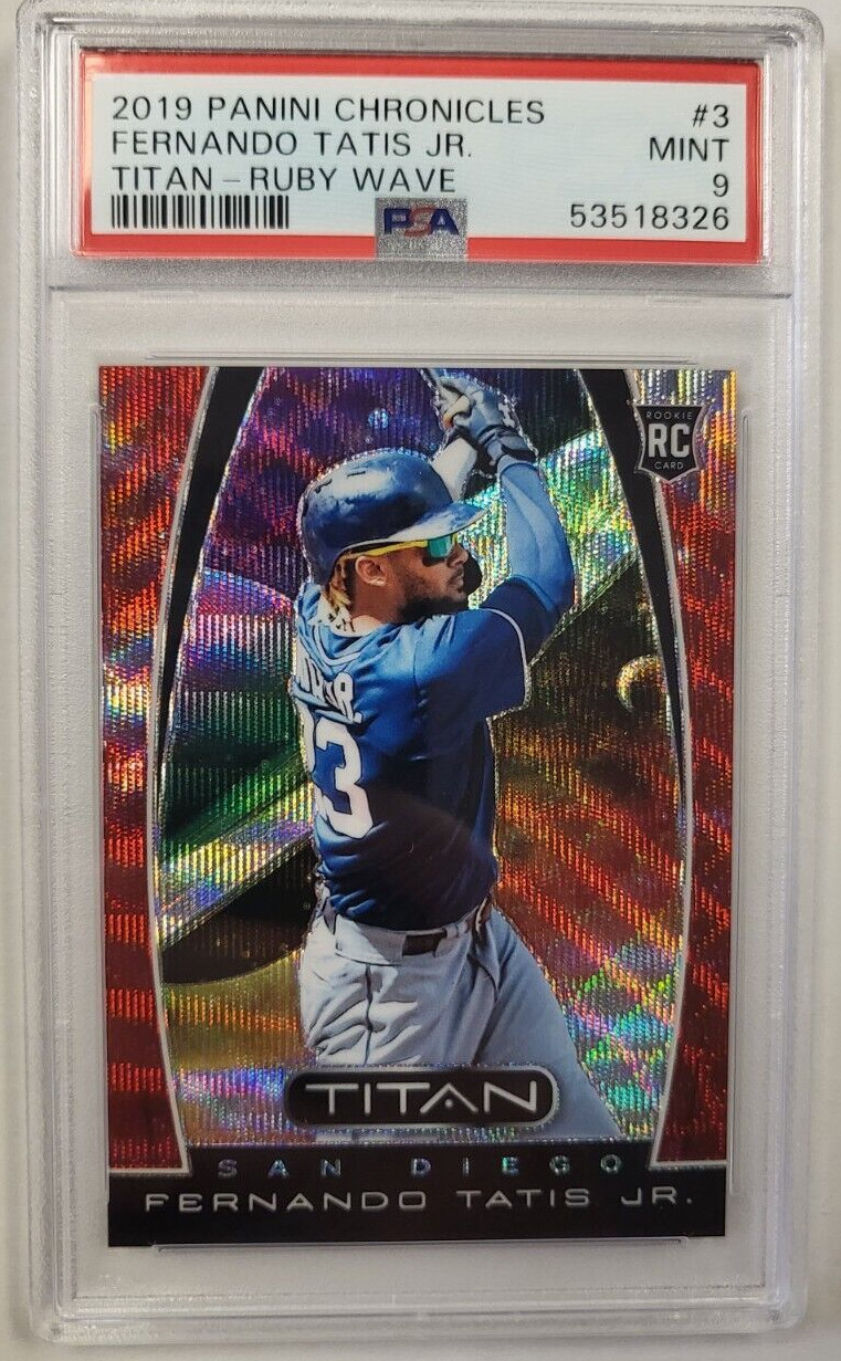 2019 PANINI CHRONICLES FERNANDO TATIS JR. TITAN-RUBY WAVE RC /199
