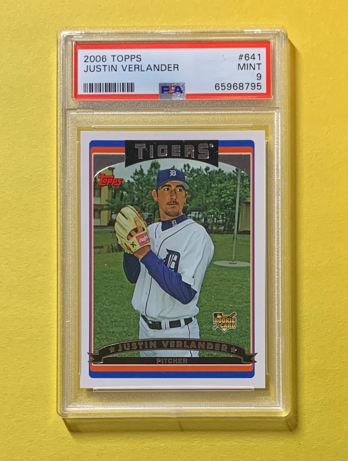 2006 TOPPS JUSTIN VERLANDER ROOKIE #641 PSA MINT 9 TIGERS
