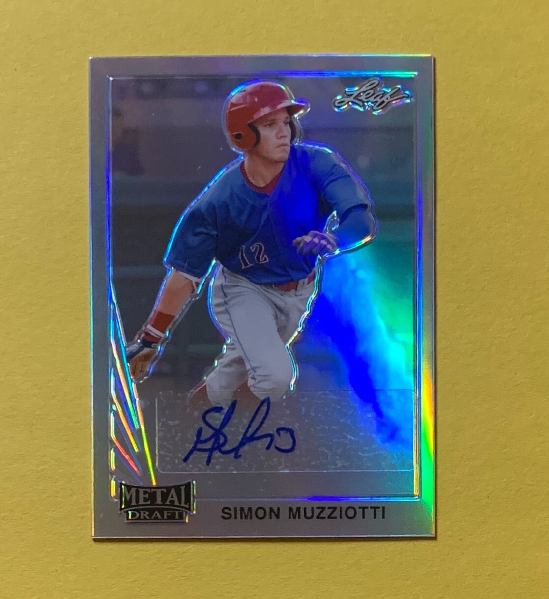 2021 LEAF METAL DRAFT SIMON MUZZIOTTI AUTO #LA-SM2 PHILLIES
