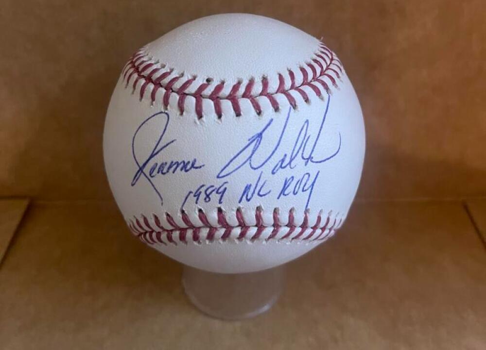 JEROME WALTON 1989 NL ROY CUBS SIGNED AUTO M.L. BASEBALL BECKETT AUTHENTICATED
