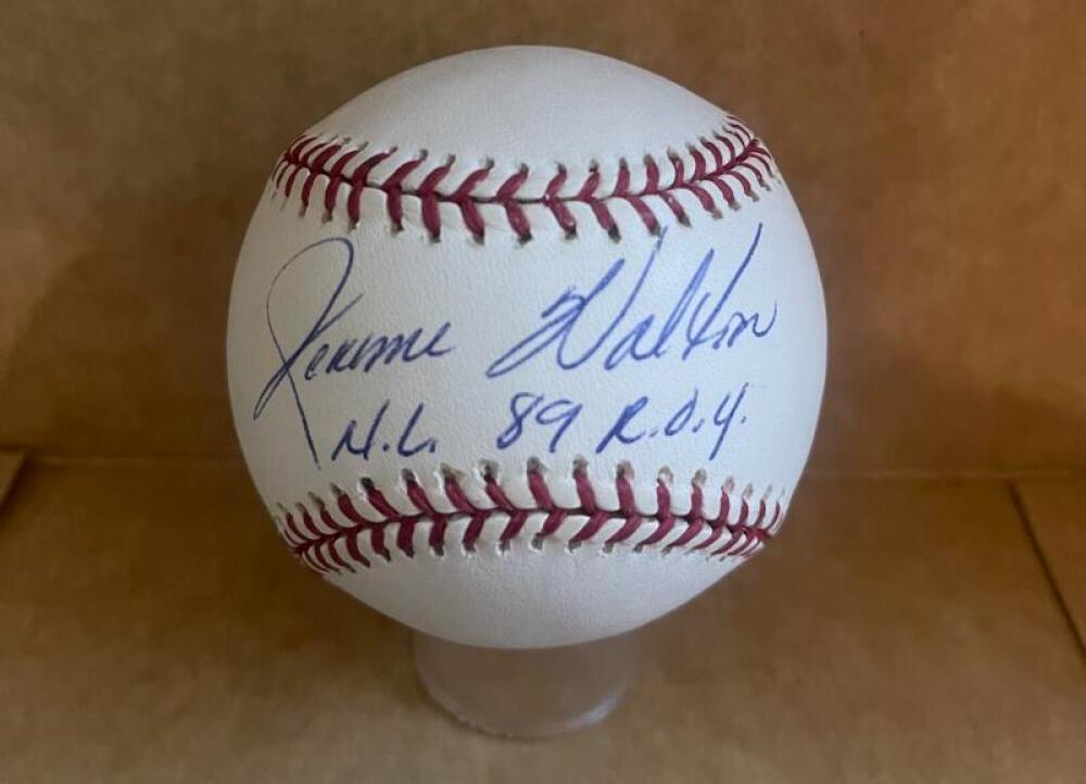 JEROME WALTON 1989 NL ROY CUBS SIGNED AUTO M.L. BASEBALL BECKETT AUTHENTICATED
