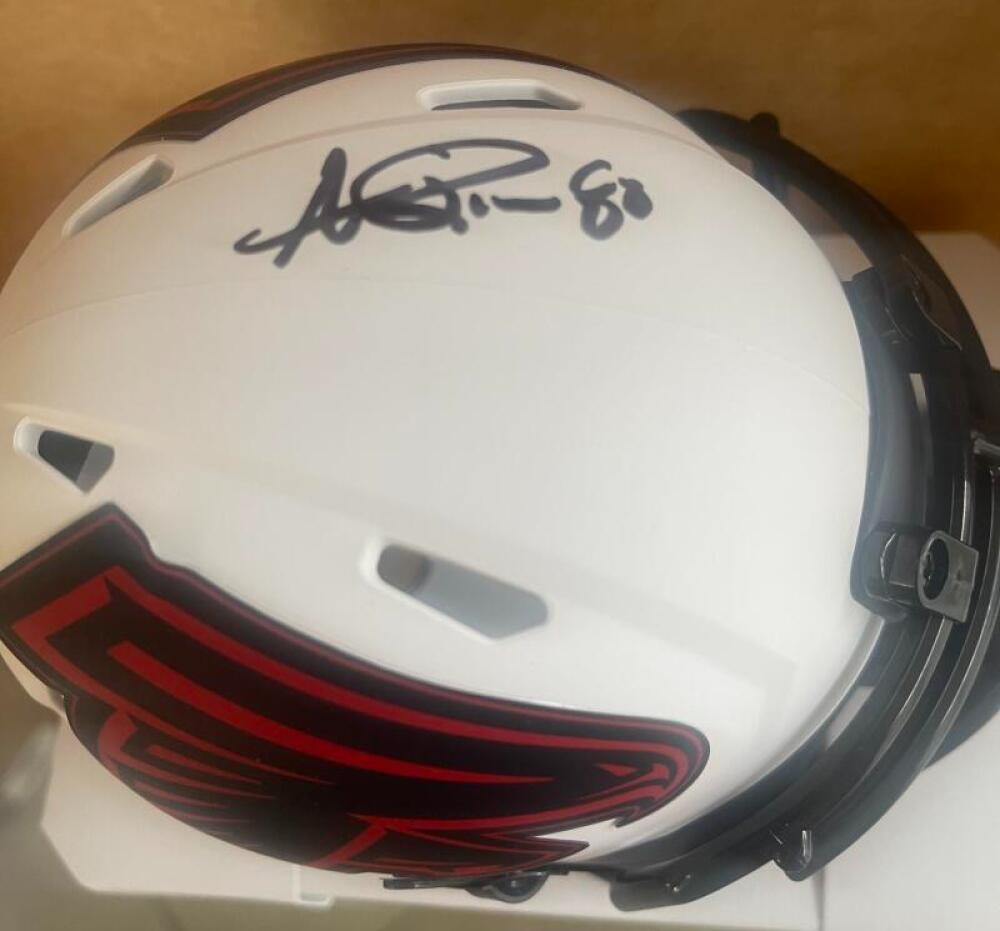 ANDRE RISON ATLANTA FALCONS #80 SIGNED AUTO LUNAR MINI HELMET PSA 3T87885
