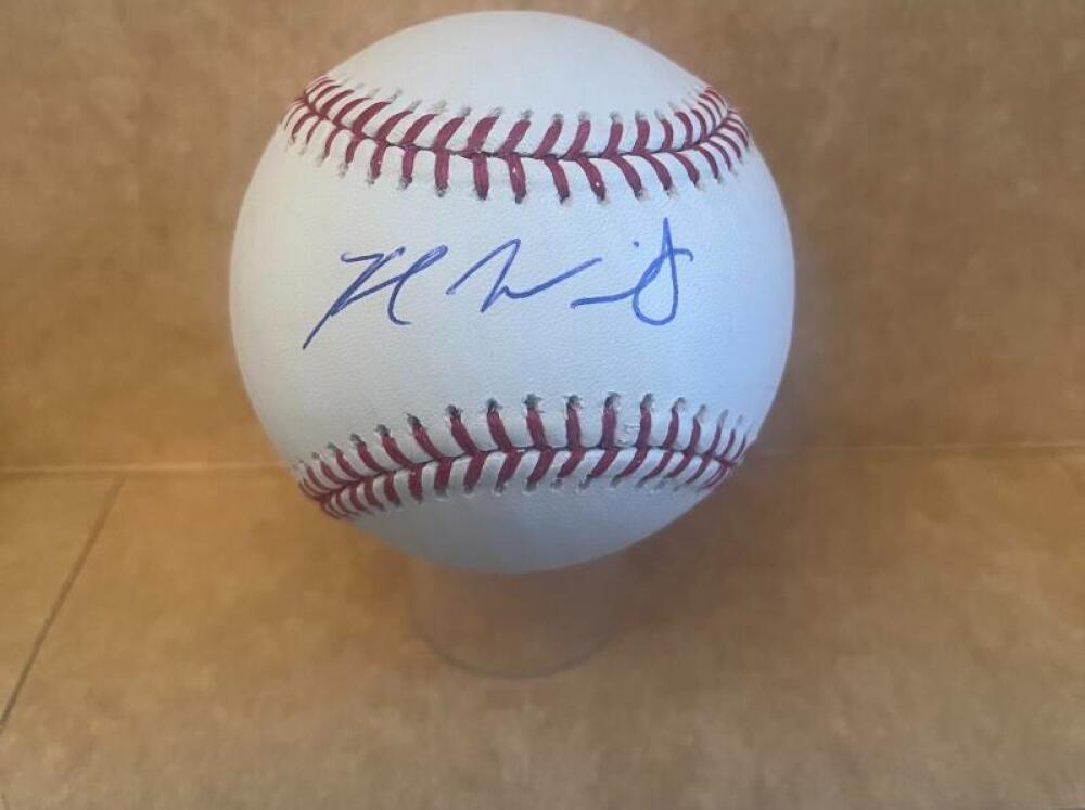 KYLE WRIGHT BRAVES SIGNED AUTOGRAPHED M.L. BASEBALL JSA 870123
