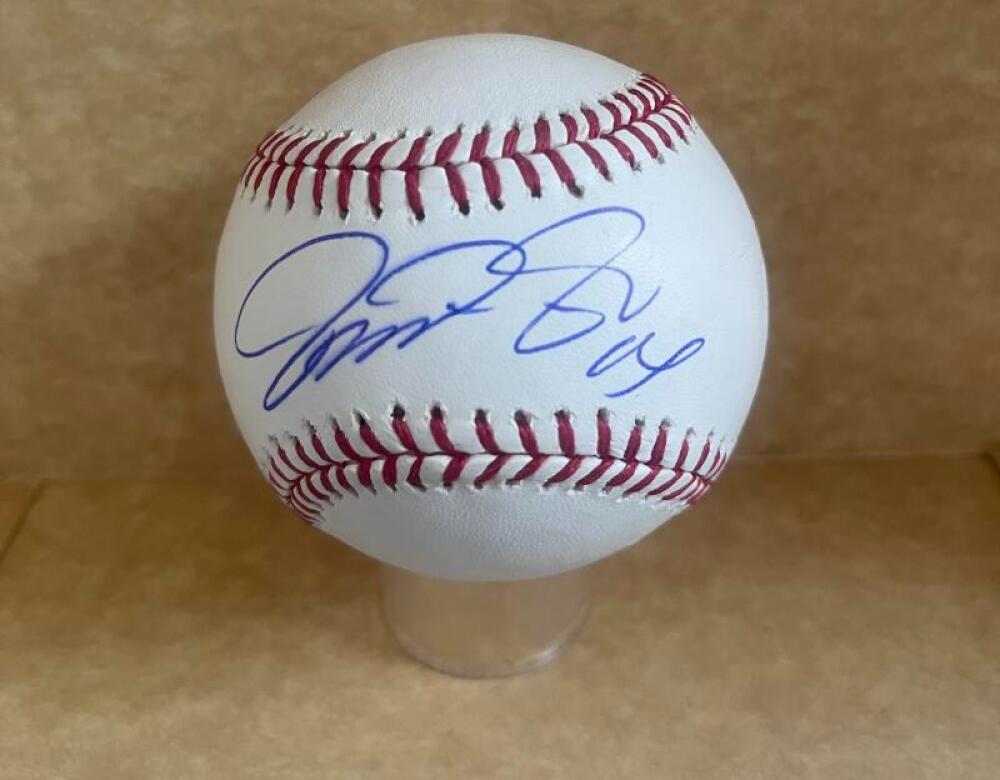 MARTIN PRADO YANKEES/BRAVES SIGNED AUTO M.L. BASEBALL BAS AUTHENTICATED
