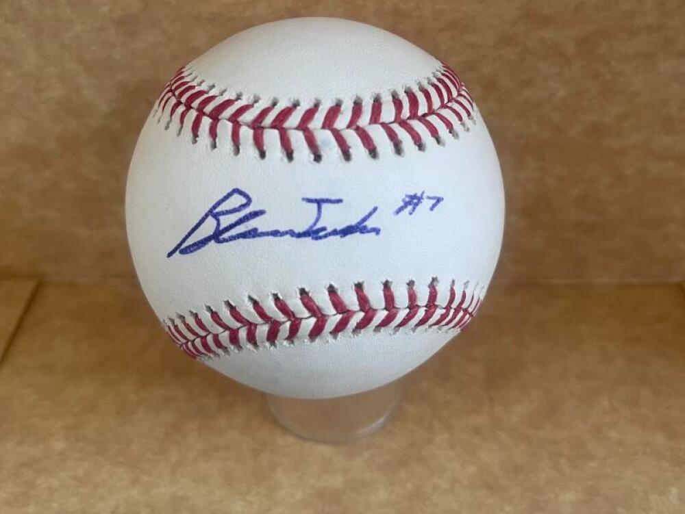 BLAZE JORDAN RED SOX SIGNED AUTOGRAPHED M.L. BASEBALL BECKETT R41229
