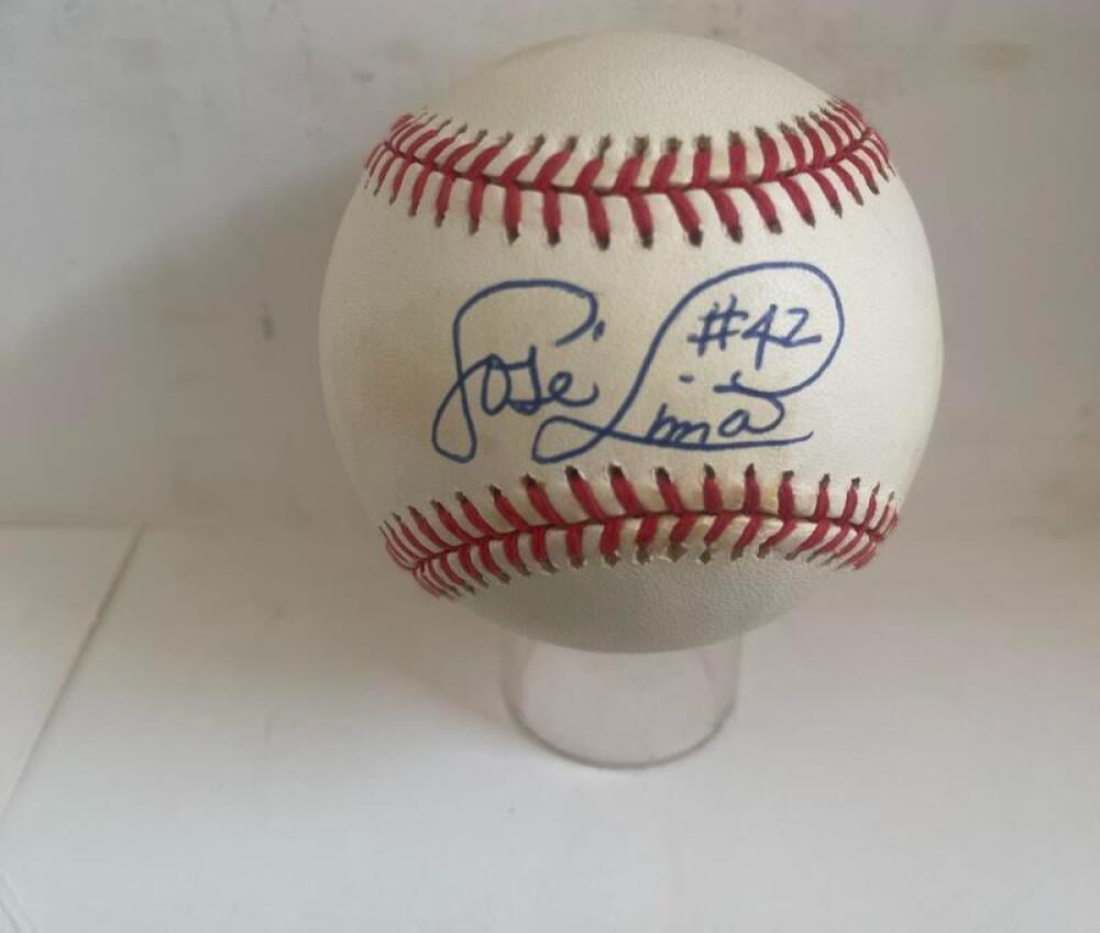 JOSE LIMA TIGERS/ASTROS SIGNED AUTOGRAPHED N.L. BASEBALL BAS AUTHENTICATED
