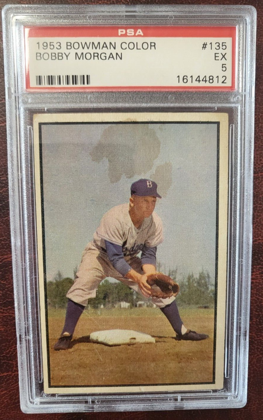 1953 BOWMAN BOBBY MORGAN DODGERS #135 BASEBALL CARD PSA 5 EX VINTAGE COLLECTIBLE MEMORABILIA