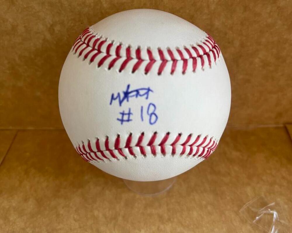 MICHEL TRIANA REDS SIGNED AUTOGRAPHED M.L. BASEBALL BECKETT R98113
