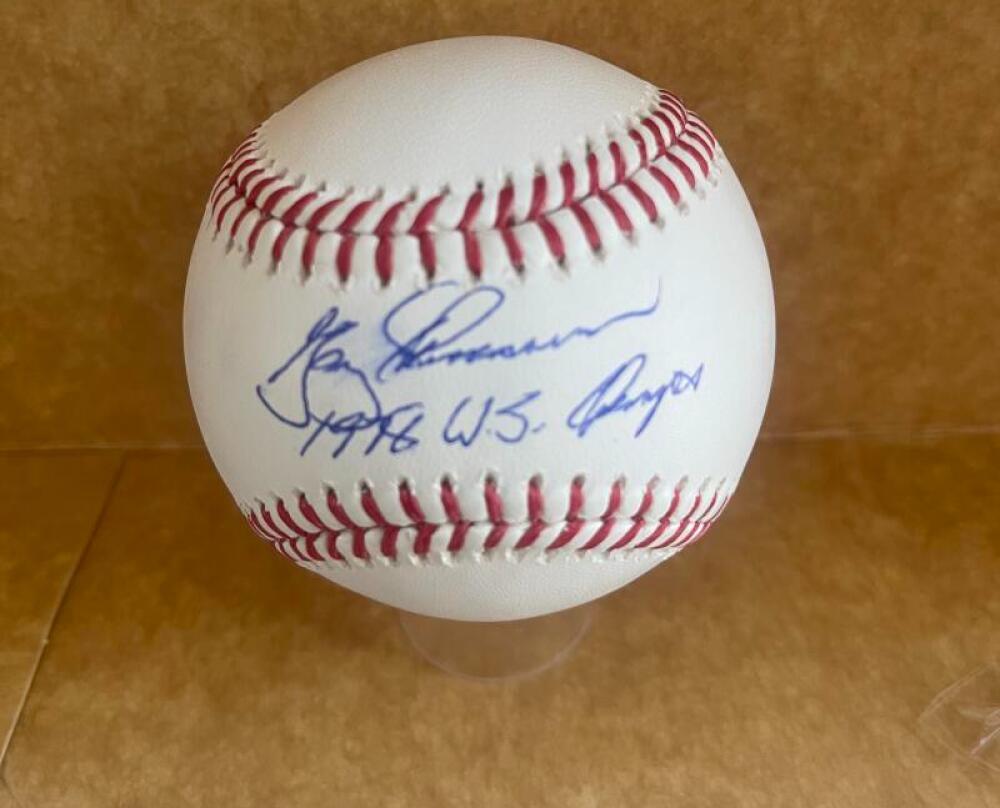 GARY THOMASSON 1978 WS CHAMPS YANKEES SIGNED M.L. BASEBALL BAS AUTHENTICATED
