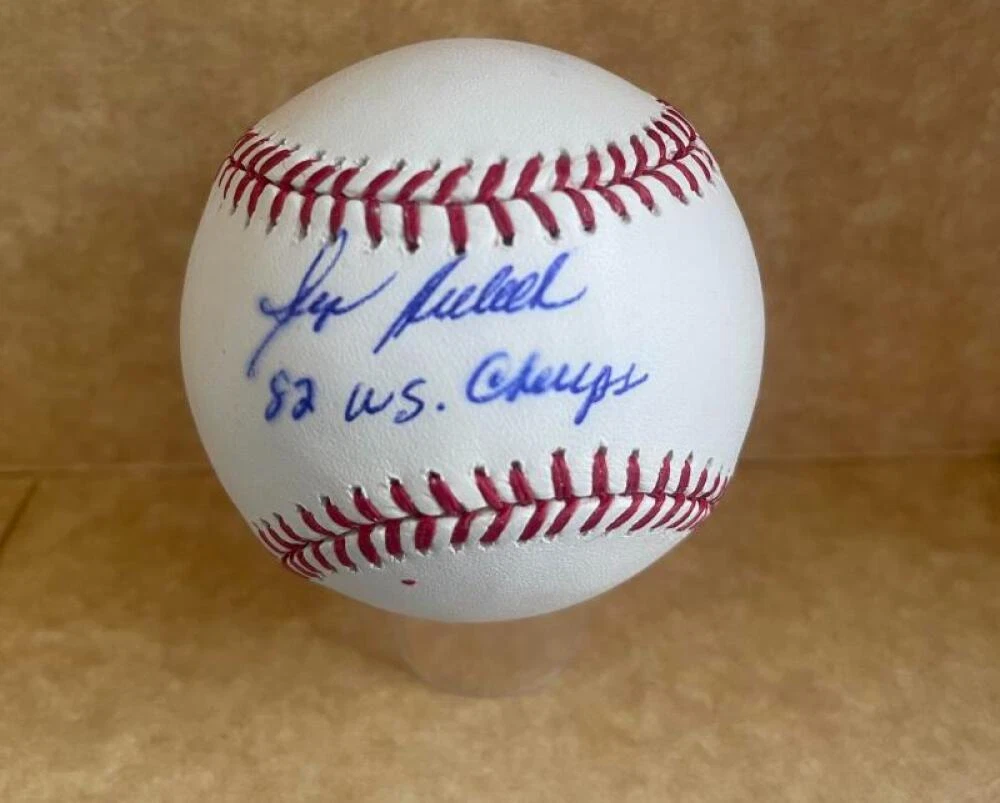 GEORGE HENDRICK 82 WS CHAMPS SIGNED AUTOGRAPHED M.L. BASEBALL JSA AH66088
