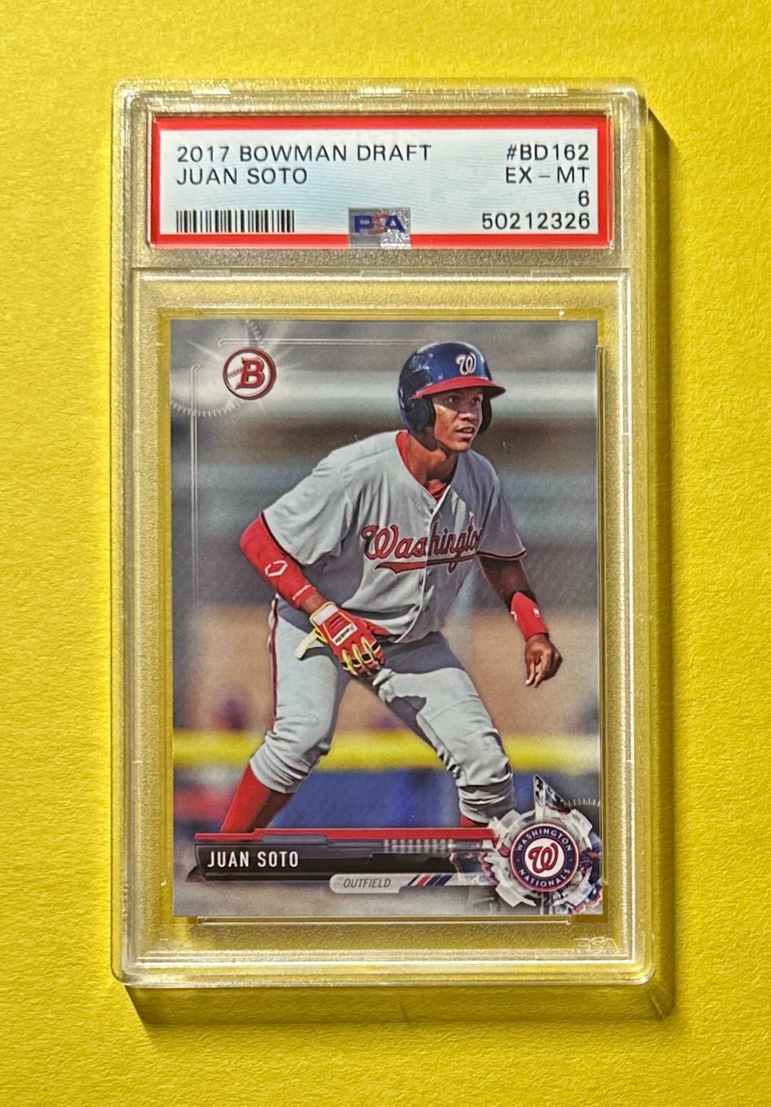 2017 BOWMAN DRAFT JUAN SOTO #BD162 PSA EX-MT 6 NATIONALS
