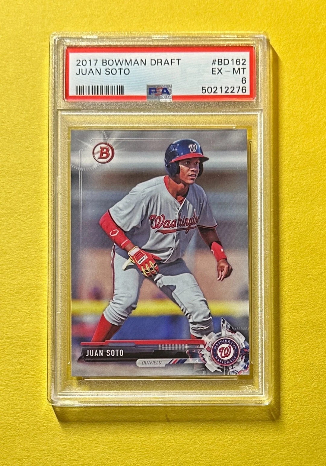 2017 BOWMAN DRAFT JUAN SOTO #BD162 PSA EX-MT 6 NATIONALS

