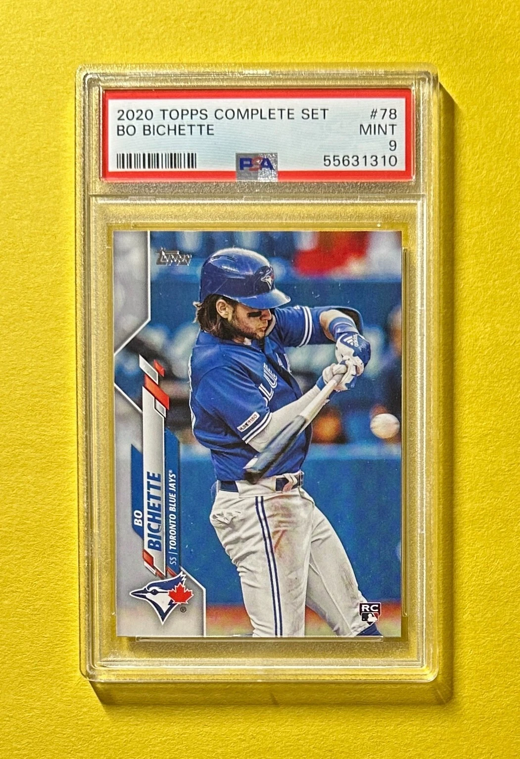 2020 TOPPS COMPLETE SET BO BICHETTE #78 PSA MINT 9 ROOKIE CARD
