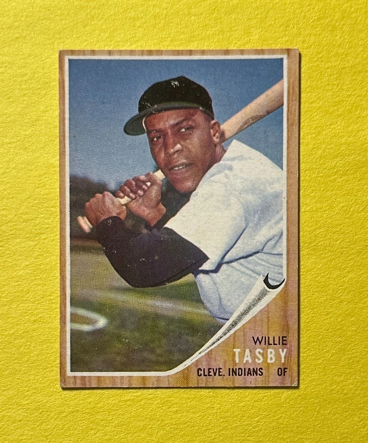 1962 TOPPS WILLIE TASBY (PLAIN CAP) #462 CLEVELAND
