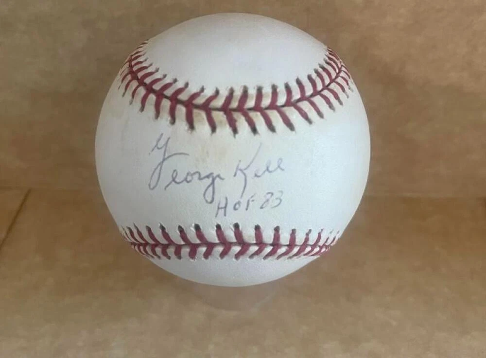 GEORGE KELL TIGERS/ WHITE SOX HOF 83 SIGNED A.L. BASEBALL JSA AI62706
