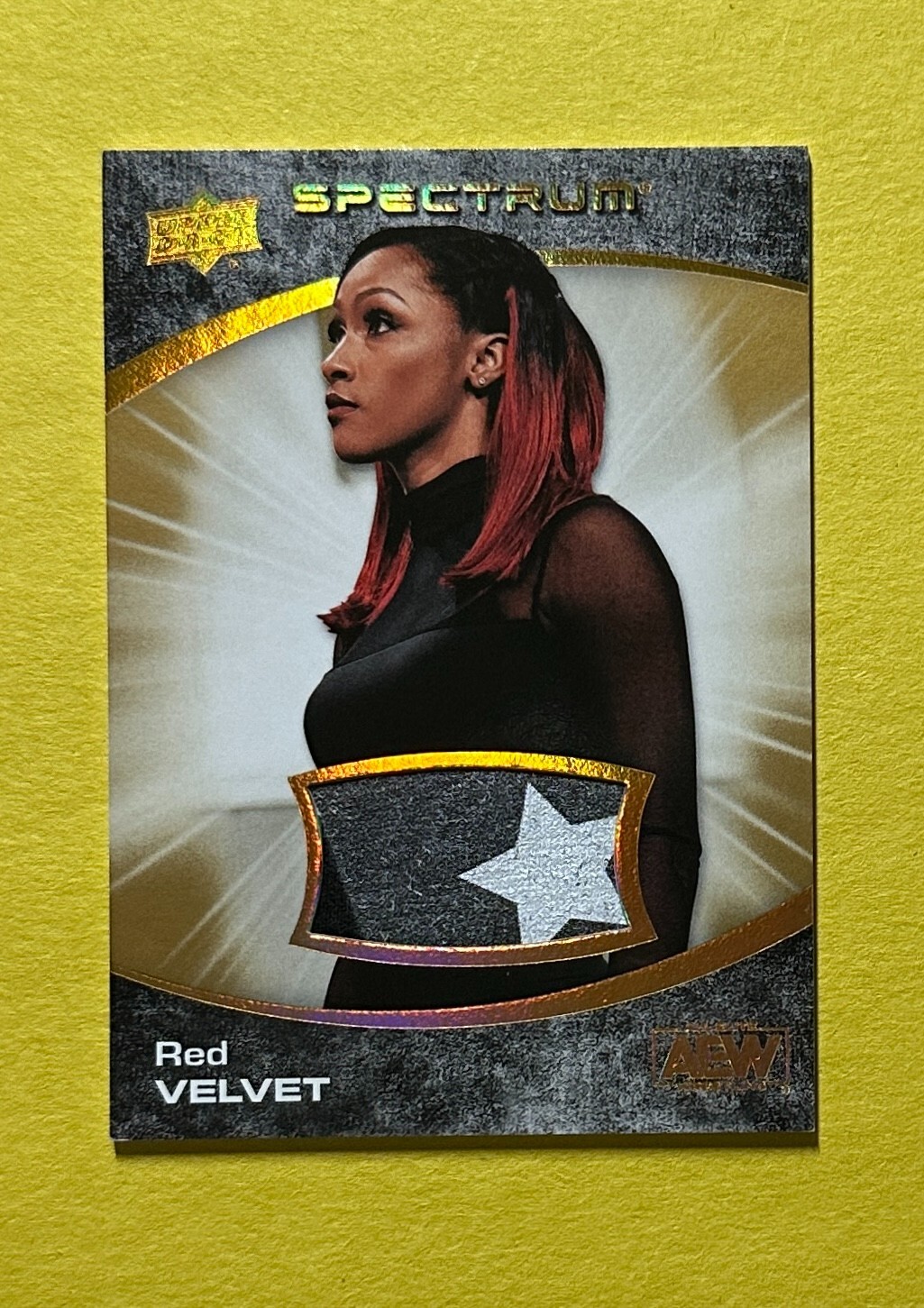 2021 UPPER DECK AEW SPECTRUM RED VELVET PATCH 1/1 #62
