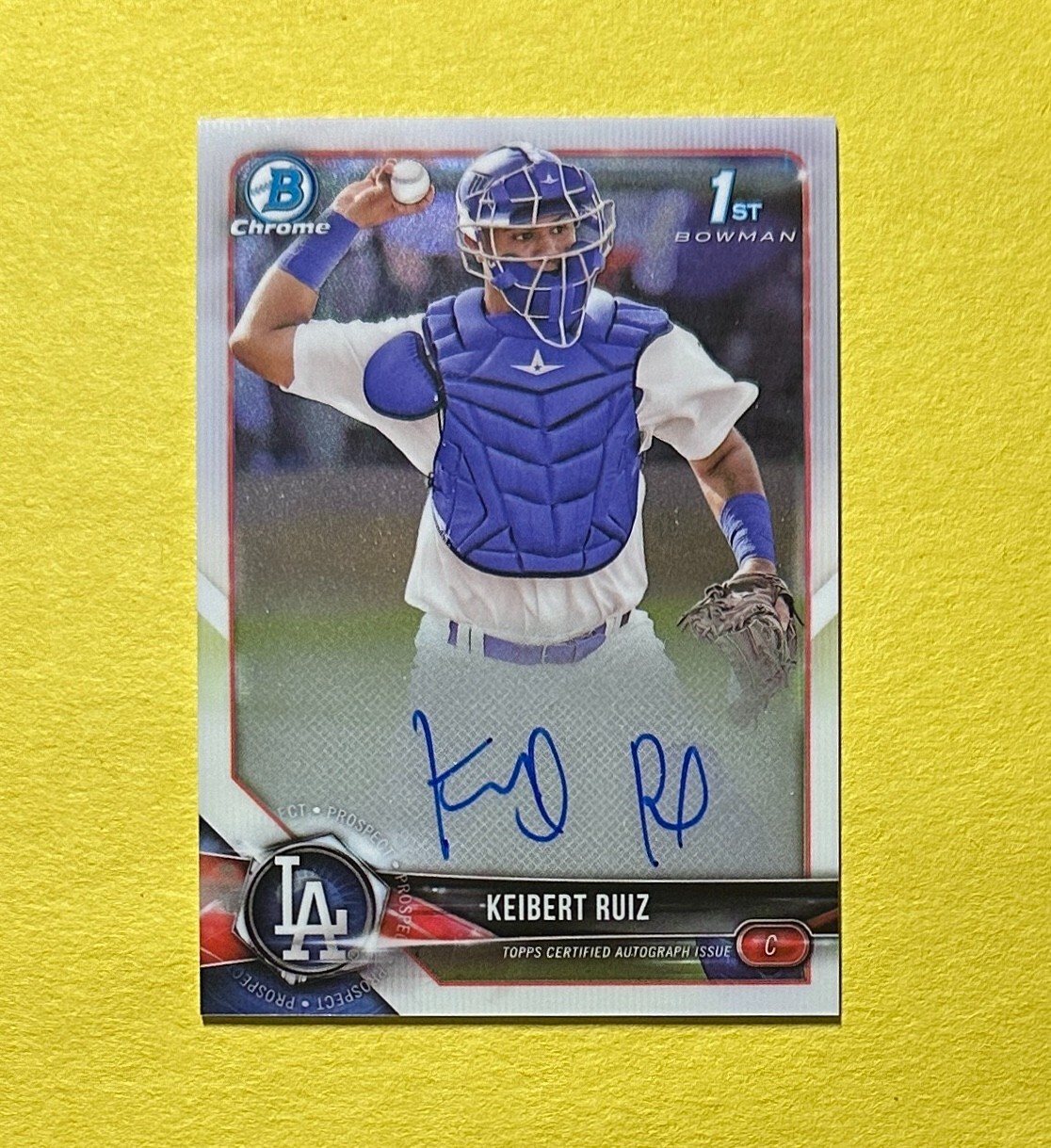 2018 BOWMAN CHROME KEIBERT RUIZ 1ST BOWMAN BASE AUTO #CPA-KR DODGERS
