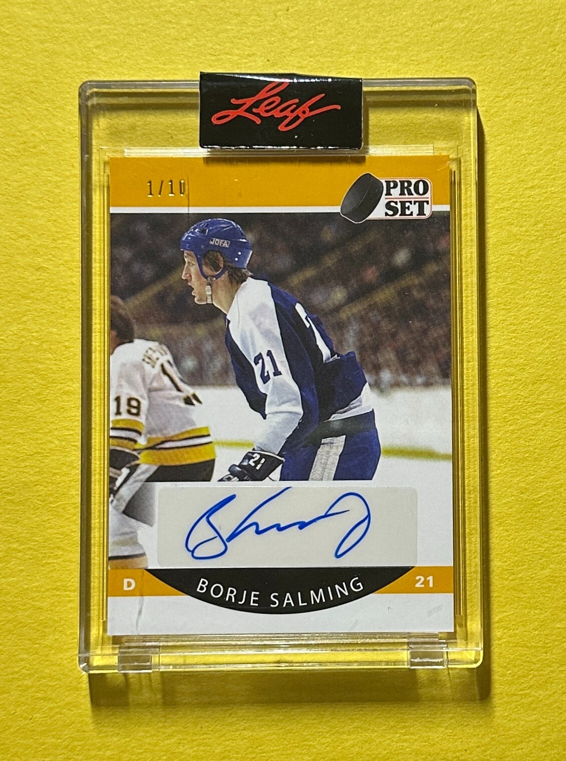 2021 LEAF PRO SET HOCKEY BORJE SALMING AUTO /10 #A90-BS1
