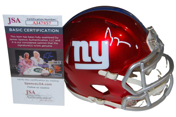 BRIAN DABOLL signed (NEW YORK GIANTS) Flash mini football helmet JSA COA AJ47857
