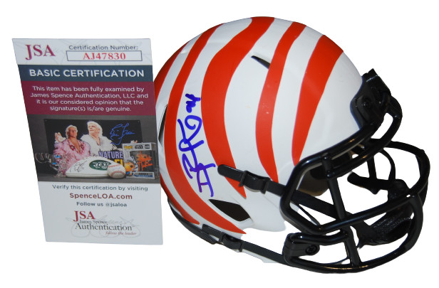 DOMATA PEKO signed (CINCINNATI BENGALS) Lunar mini football helmet JSA AJ47830
