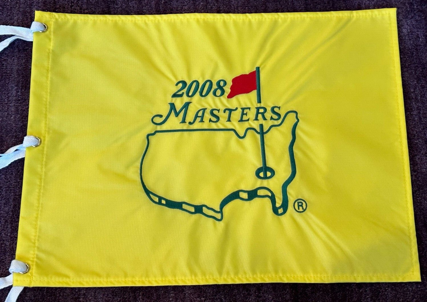 2008 MASTERS TOURNAMENT PIN FLAG – TREVOR IMMELMAN WON! COLLECTIBLE MEMORABILIA